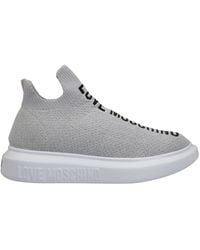 Love Moschino Logo Sock Sneakers - Gray