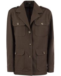Weekend by Maxmara - Bacca Cotton And Linen Safari Jacket - Lyst