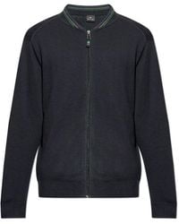 Paul Smith - Cardigan With Patterned Collar - Lyst