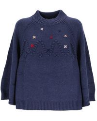 See By Chloé - Floral-embroidered Jumper - Lyst