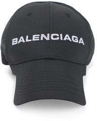 Balenciaga Logo Embroidered Diagonal Cap in Black for Men | Lyst