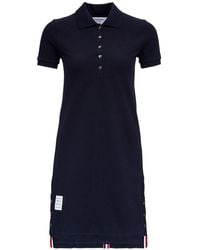 Thom Browne - Blue Flared Cotton Dress - Lyst