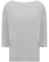 Wild Cashmere - Three-quarter Sleeved Boat-neck T-shirt - Lyst