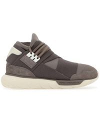 Y-3 Taupe Qasa High Sneakers in Black for Men | Lyst