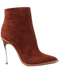 Casadei - Pointed-toe Zipped Boots - Lyst