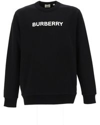 Burberry - Logo Print Crewneck Sweatshirt - Lyst