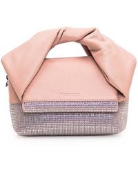 JW Anderson - Crystal Embellishment Small Twister Tote Bag - Lyst