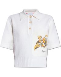 Ferragamo - Cashmere Polo Shirt, - Lyst