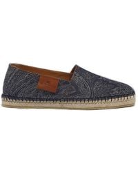 Etro - Paisley-Printed Slip-On Denim Espadrilles - Lyst