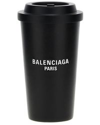 Balenciaga 9am Leather Cup Clutch in White | Lyst