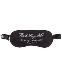 Karl Lagerfeld - Logo Embroidered Sleep Mask - Lyst