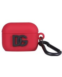 Dolce & Gabbana Logo Print Airpods Pro Case - Red