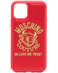 Moschino Iphone 11 Pro Logo Case - Red