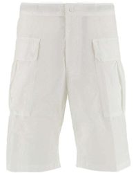 Aspesi - Buttoned Straight-leg Cargo Shorts - Lyst