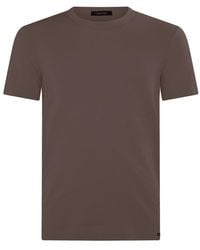 Tom Ford - Brown Cotton Blend T-shirt - Lyst