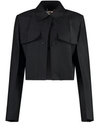 Fendi - Tailored Cropped Boxy Jacket - Lyst