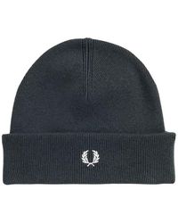 Fred Perry - Logo Embroidered Knitted Beanie - Lyst