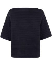 Liviana Conti - Ribbed Boat Neck Top - Lyst