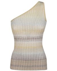 Missoni - One Shoulder Ribbed Top - Lyst