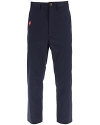 Vivienne Westwood - Cropped Cruise Pants Featuring Embroidered Heart-shaped Logo - Lyst