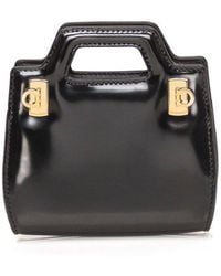 Ferragamo - Ferragamo Wanda Leather Micro Bag - Lyst