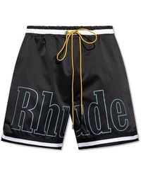 Rhude - Logo Printed Drawstring Swim Shorts - Lyst