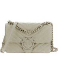 Pinko - Love One Chevron Quilted Mini Shoulder Bag - Lyst