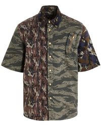 DIESEL - Camouflage-print Short-sleeved Shirt - Lyst