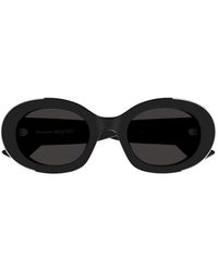 Alexander McQueen - Round Frame Sunglasses - Lyst