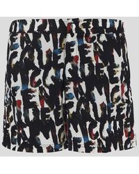 Alexander McQueen - Graffiti-printed Above-knee Swim Shorts - Lyst