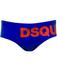 DSquared² - Logo Printed Swim Briefs - Lyst
