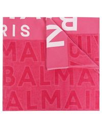 Balmain - Logo Printed Beach Towel - Lyst