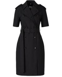 Burberry - Double Breasted Short-sleeved Belted Trench Coat - Lyst
