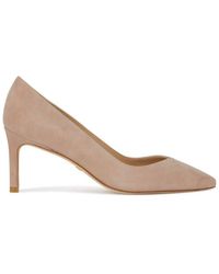 Stuart Weitzman Anny Pointed Toe Pumps - Natural