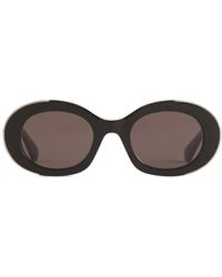 Alexander McQueen - The Grip Oval Frame Sunglasses - Lyst