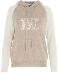Max Mara Liegi Knitted Hoodie - Natural