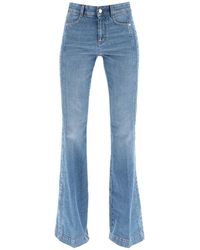 Stella McCartney - Flared Jeans With Logo Bands - Lyst
