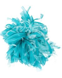 Max Mara Feathered Pin - Blue