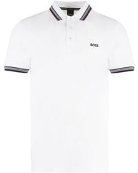BOSS - Logo Embroidered Short-sleeved Polo Shirt - Lyst