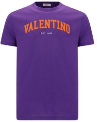 Valentino - Logo Printed Crewneck T-shirt - Lyst