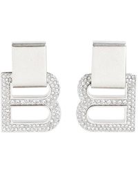 Balenciaga Hourglass Earrings Jewellery - White
