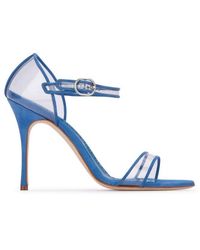 Manolo Blahnik - Fersen Ankle Strap Open-Toe Sandals - Lyst