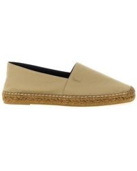 Saint Laurent - Logo Embroidered Slip-On Espadrilles - Lyst
