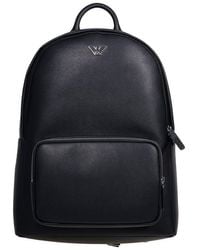 Emporio Armani - Regenerated-leather Backpack With Eagle Pate - Lyst