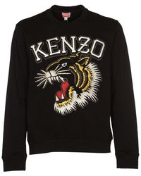 KENZO - Varsity Tiger Crewneck Sweatshirt - Lyst