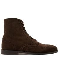 SCAROSSO - Stefania Lace-Up Boots - Lyst