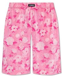 Vetements - Shorts With Floral Motif, - Lyst
