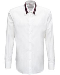Alexander McQueen White Cotton Shirt With Logo Print