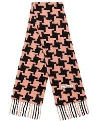 Acne Studios - Houndstooth Fringed Scarf - Lyst