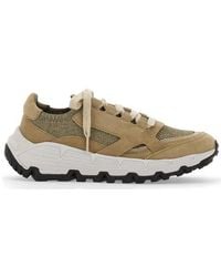 Brunello Cucinelli - Sparkling Knit And Suede Runner Sneaker With Beadwork - Lyst